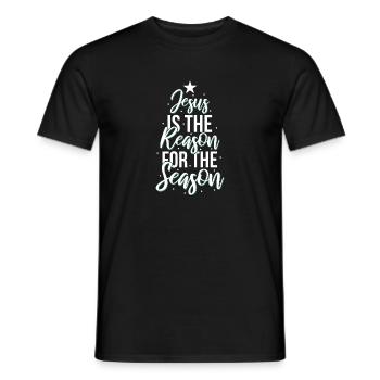 Jesus is the reason for the Christmas season - Men's T-Shirt - black - Front - AI Model Male 178 light (178cm)
