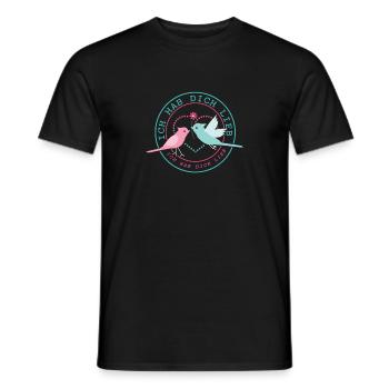Ich hab dich lieb Vogel - Männer T-Shirt - Schwarz - Vorne - AI Model Male 178 light (178cm)