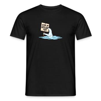 Eisbär und Menschen vom Aussterben bedroht Klima - Männer T-Shirt - Schwarz - Vorne - AI Model Male 178 light (178cm)