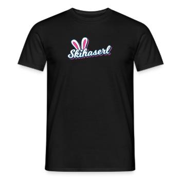 Skihaserl Ski Haserl Skihase Geschenk Apres Ski - Männer T-Shirt - Schwarz - Vorne - AI Model Male 178 light (178cm)