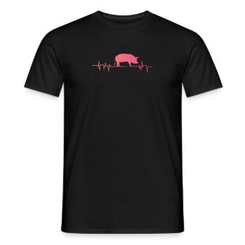 Cadeau pour les amoureux des porcs Cochon mignon - T-shirt homme - noir - Devant - AI Model Male 178 light (178cm)