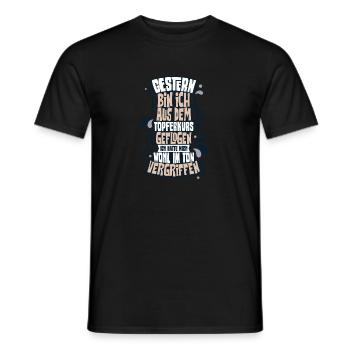 Gestern bin ich aus dem Töpferkurs geflogen ich ha - Männer T-Shirt - Schwarz - Vorne - AI Model Male 178 light (178cm)