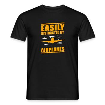 avion - T-shirt homme - noir - Devant - AI Model Male 178 light (178cm)