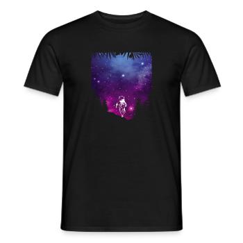 Universe Galaxy Astronaut - Men's T-Shirt - black - Front - AI Model Male 178 light (178cm)