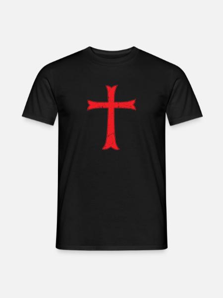 Templar cross crusader knight warrior of Christ - Men's T-Shirt - black