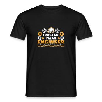 Trust me im an engineer - Men's T-Shirt - black - Front - AI Model Male 178 light (178cm)