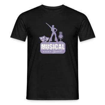 Muzikale stem act dans - Heren T-shirt - zwart - Voor - AI Model Male 178 light (178cm)