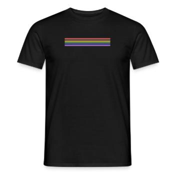 RAINBOW Rainbow Gay Pride LGBTQ - Men's T-Shirt - black - Front - AI Model Male 178 light (178cm)