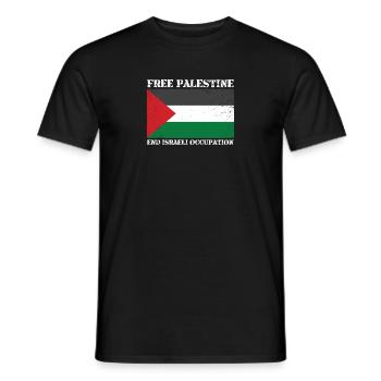 Intifada palestine gratuite - T-shirt homme - noir - Devant - AI Model Male 178 light (178cm)