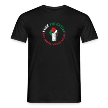 Free palestine intifada - Men's T-Shirt - black - Front - AI Model Male 178 light (178cm)