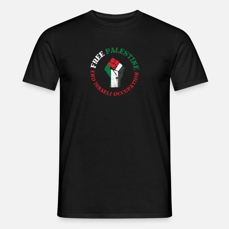 Intifada libera della Palestina - T-shirt uomo - nero