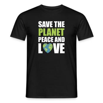 Save the planet - T-shirt homme - noir - Devant - AI Model Male 178 light (178cm)