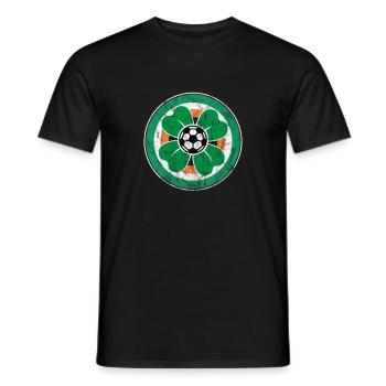 Ireland football shamrock - Men's T-Shirt - black - Front - AI Model Male 178 light (178cm)