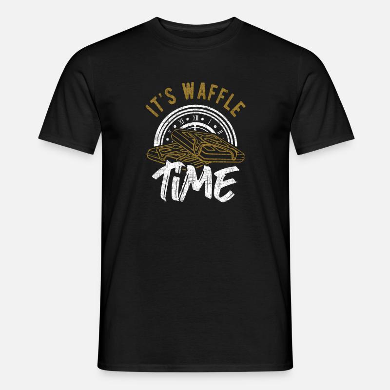 Waffel - Männer T-Shirt - Schwarz
