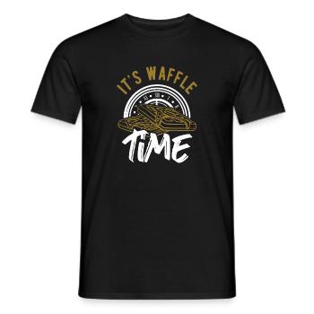 Waffel - Männer T-Shirt - Schwarz - Vorne - AI Model Male 178 light (178cm)