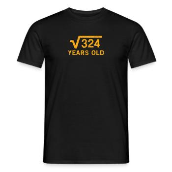 18Quadratwurzel von 324 18 Jahren 18. Geburtstag gi - Männer T-Shirt - Schwarz - Vorne - AI Model Male 178 light (178cm)
