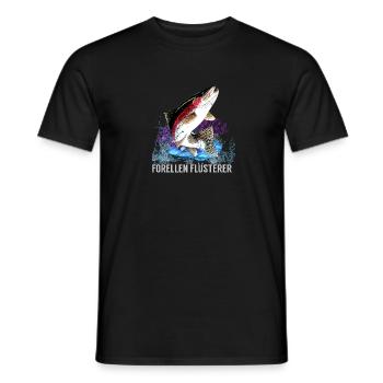 Chuchoteur de truite - T-shirt homme - noir - Devant - AI Model Male 178 light (178cm)