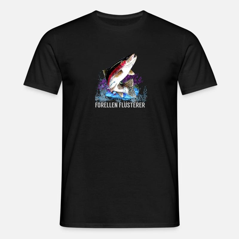 Forellen Flüsterer - Männer T-Shirt - Schwarz