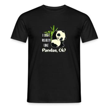 J'aime vraiment le cadeau Panda Panda Bear Koala - T-shirt homme - noir - Devant - AI Model Male 178 light (178cm)