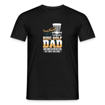 Disc Golf Papa Fête des Pères Père Papa Papa - T-shirt homme - noir - Devant - AI Model Male 178 light (178cm)