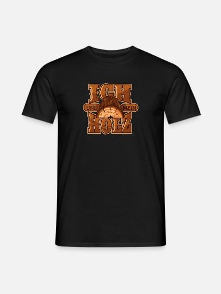 Ich und mein Holz wahre Liebe Holzfäller Tischler - Männer T-Shirt - Schwarz