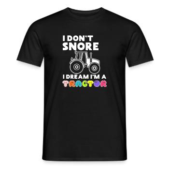 Je ne ronfle pas Je rêve Je suis un tracteur - T-shirt homme - noir - Devant - AI Model Male 178 light (178cm)