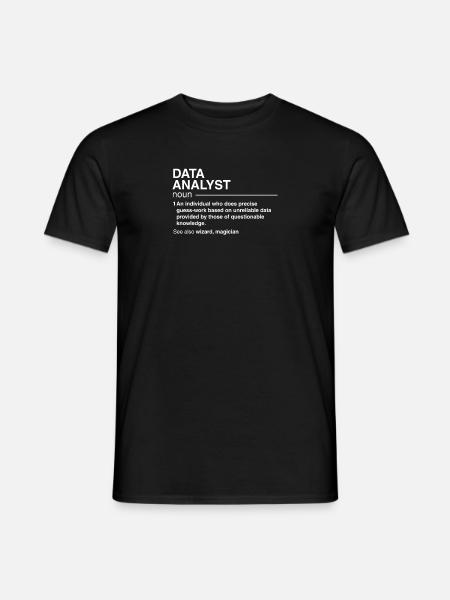 Funny data analyst definition data scientist - Men's T-Shirt - black