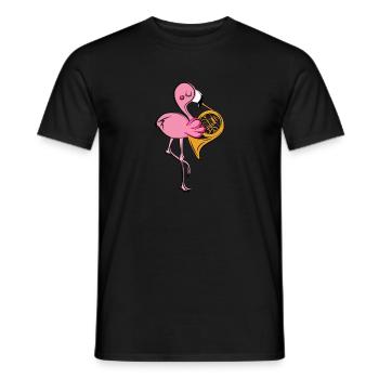 French Horn French Horn Funny Gift - Men's T-Shirt - black - Front - AI Model Male 178 light (178cm)