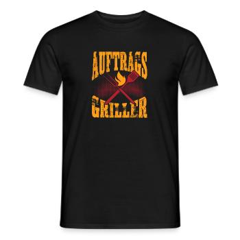 Auftrags Griller - Männer T-Shirt - Schwarz - Vorne - AI Model Male 178 light (178cm)