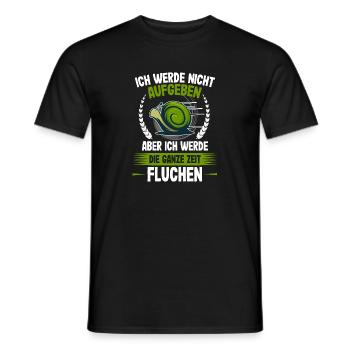 Nicht aufgeben nur die ganze Zeit Fluchen - Läufer - Männer T-Shirt - Schwarz - Vorne - AI Model Male 178 light (178cm)