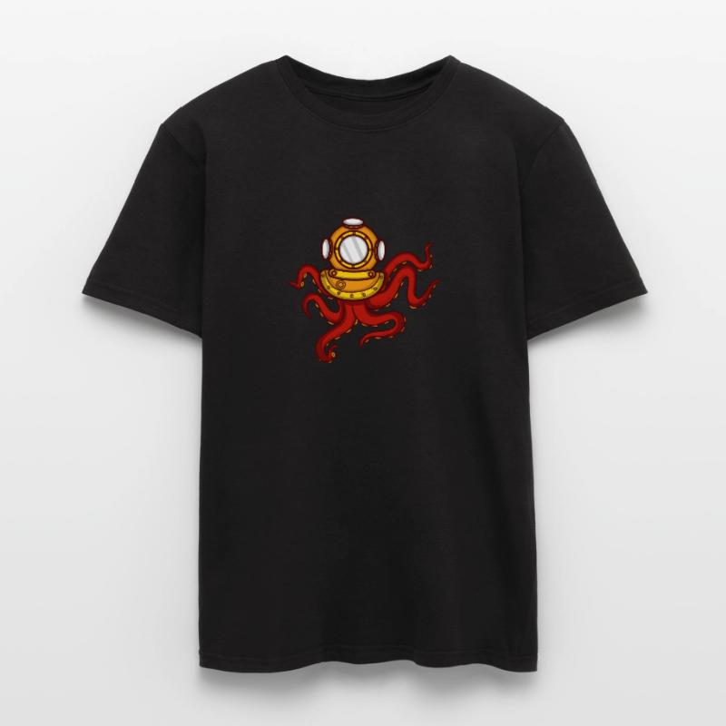 Deep Sea Octopus Deep Sea Diver oder Lehrer Gesche Männer T-Shirt