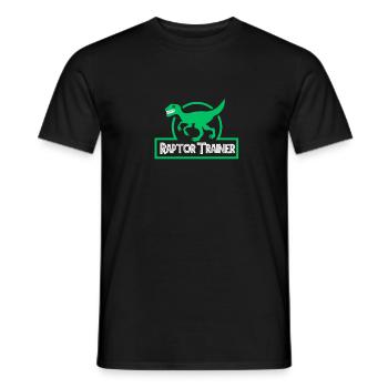 Raptor Trainer Dino Trex Rex T-Rex Lover Dinosaur - Men's T-Shirt - black - Front - AI Model Male 178 light (178cm)