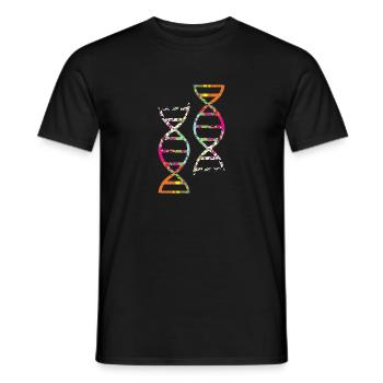 DNA molecule biologist or a geneticist gift - Men's T-Shirt - black - Front - AI Model Male 178 light (178cm)