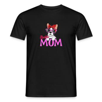 Süßer Boston Terrier Mama Geschenk Boston Terrier - Männer T-Shirt - Schwarz - Vorne - AI Model Male 178 light (178cm)