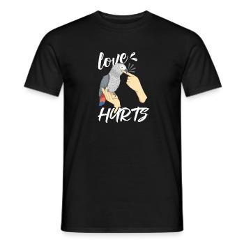 Lustiges Papagei-Geschenkprodukt Haustier-Papageien-Vogel-Liebe - Männer T-Shirt - Schwarz - Vorne - AI Model Male 178 light (178cm)