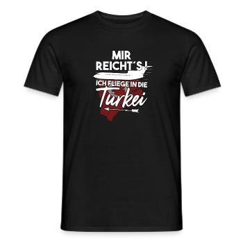 Mir reichts ich fliege in die Türkei Urlaub - Männer T-Shirt - Schwarz - Vorne - AI Model Male 178 light (178cm)