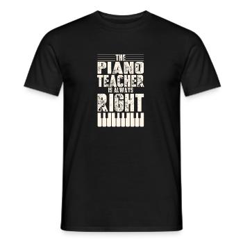 Funny Piano Teacher Design Piano Teaching Always - Men's T-Shirt - black - Front - AI Model Male 178 light (178cm)