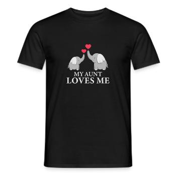 My Best Aunt Loves Me Gute Nephew und Elefant Fan - Männer T-Shirt - Schwarz - Vorne - AI Model Male 178 light (178cm)