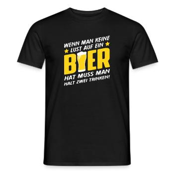 Wen man keine Lust auf ein Bier hat muss man halt2 - Männer T-Shirt - Schwarz - Vorne - AI Model Male 178 light (178cm)