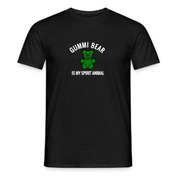 Gummi Bear Spirit Animal graphic Candy Lover - Men's T-Shirt - black - Front - AI Model Male 178 light (178cm)