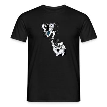 Espace cadeau impression plongeur et science de l'astronaute - T-shirt homme - noir - Devant - AI Model Male 178 light (178cm)
