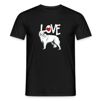 LOVE - Maremmano Abruzzese Shepherd Dog - Men's T-Shirt - black - Front - AI Model Male 178 light (178cm)