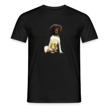 Kleiner Münsterländer - Cheers - Men's T-Shirt - black - Front - AI Model Male 178 light (178cm)
