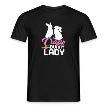 Chemise d'amant de lapin Crazy Bunny Lady - T-shirt homme - noir - Devant - AI Model Male 178 light (178cm)