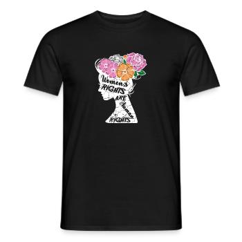 Women's rights are human rights - Men's T-Shirt - black - Front - AI Model Male 178 light (178cm)