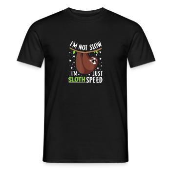 Im Not Slow Im Just Sloth Speed Sloths Sloth Lazy - Männer T-Shirt - Schwarz - Vorne - AI Model Male 178 light (178cm)