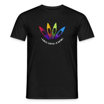 Conception de cadeau de kayak à l'extérieur, j'aime faire du kayak - T-shirt homme - noir - Devant - AI Model Male 178 light (178cm)