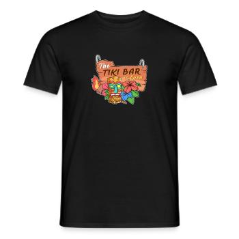Genial Die Tiki Bar ist offen Geschenkdruck Hawaiianer - Männer T-Shirt - Schwarz - Vorne - AI Model Male 178 light (178cm)