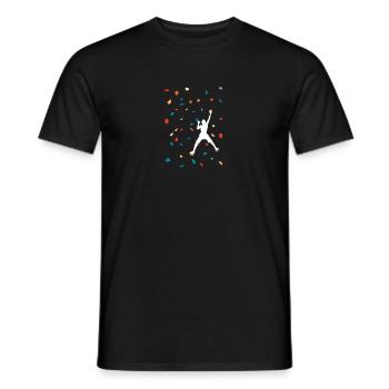 Climbing - bouldering bouldering - Men's T-Shirt - black - Front - AI Model Male 178 light (178cm)