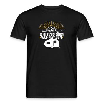 De vraies femmes tirent des caravanes - T-shirt homme - noir - Devant - AI Model Male 178 light (178cm)